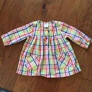 Hanna Andersson multi colored gingham dress 70
